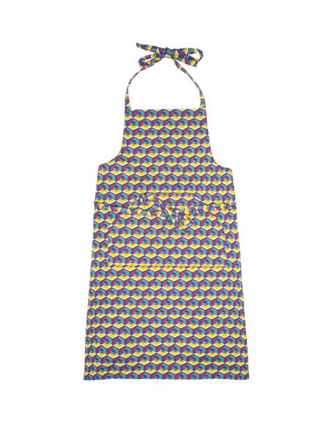 Apron With Pocket Cubo Giallo/Fuxsia