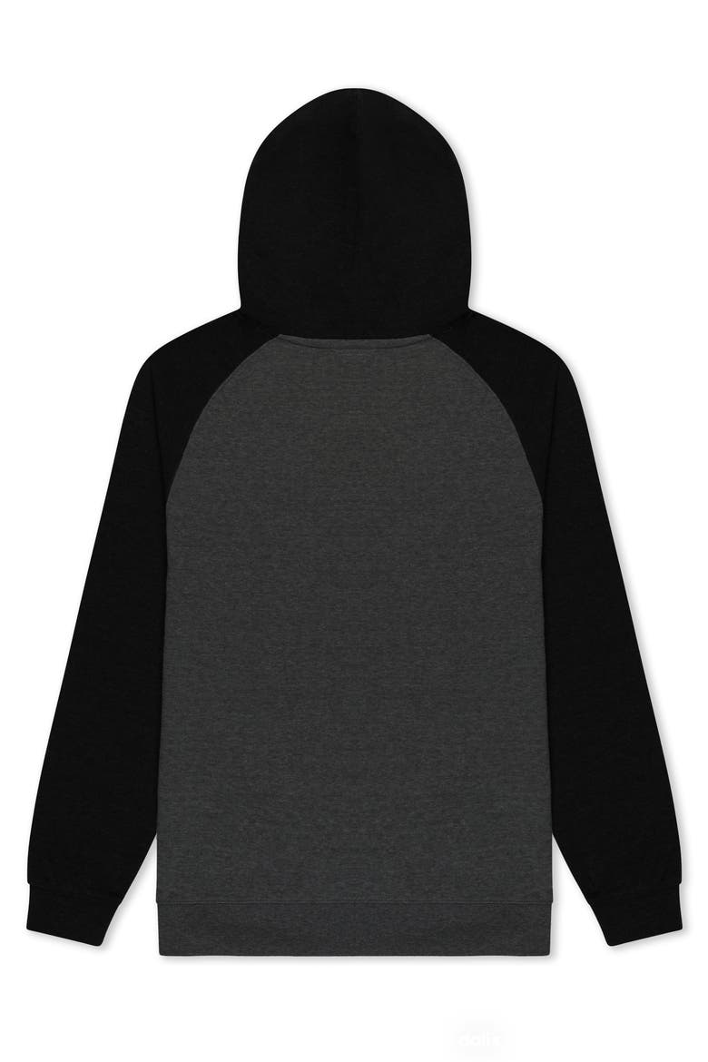 Mens Ghost Midweight Fleece Raglan Sleeve Hoodie, Alternate, color, Charcoal Black
