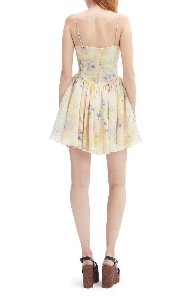 Bardot Ashta Corset Minidress, Alternate, color, Soft Yellow