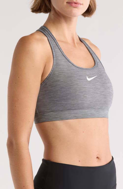 Nike Dri-fit Swoosh Medium Support Padded Sports Bra In Gray