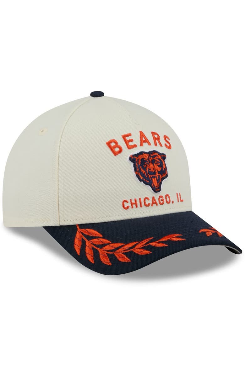 New Era Men's New Era Cream/Navy Chicago Bears 2025 NFL Draft 9FORTY A-Frame M-Crown Adjustable Hat, Alternate, color, 