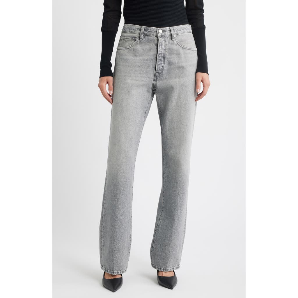 Frame The Vertical High Waist Relaxed Straight Leg Jeans In Gray