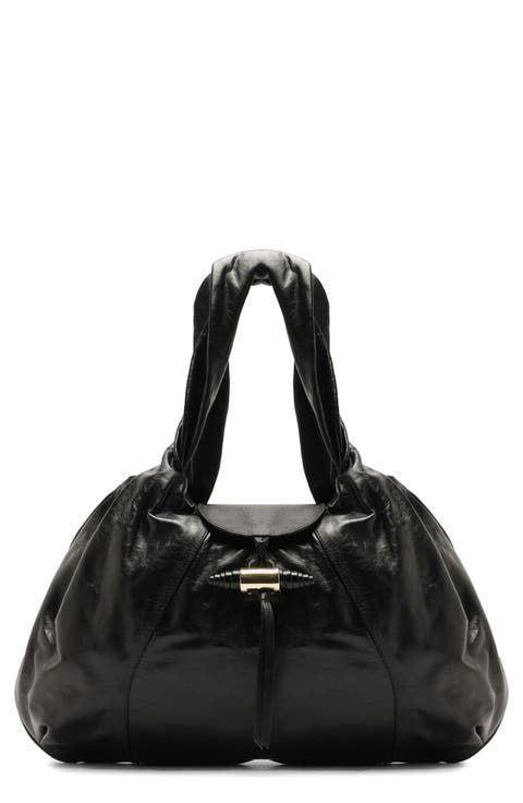 Large Rita Leather Hobo Bag