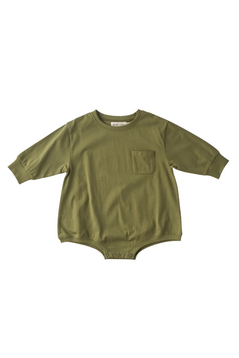 Harley Pocket Romper, Main, color, Loden Green
