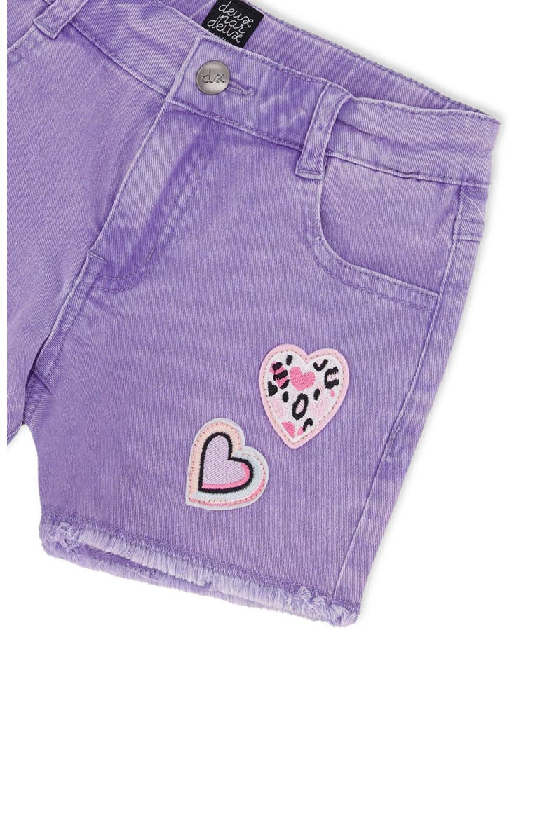 Heart Embroidery Denim Shorts, Alternate, color, Mauve