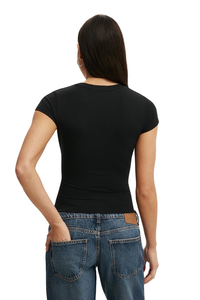 Women's All Day Deep V Ss Tee, Alternate, color, Black