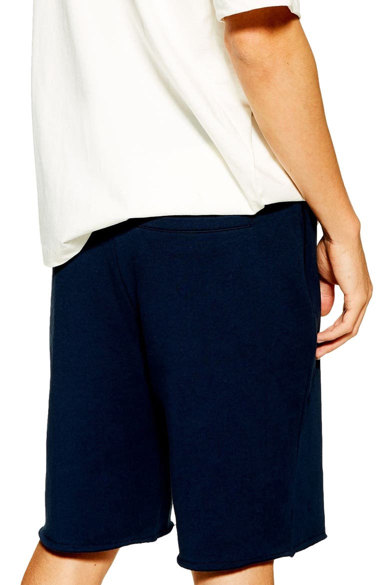 Jersey Sweat Shorts, Alternate, color, NAVY BLUE