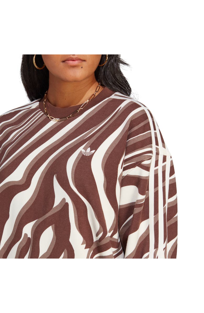 adidas Originals Abstract Animal Print Sweatshirt, Alternate, color, 