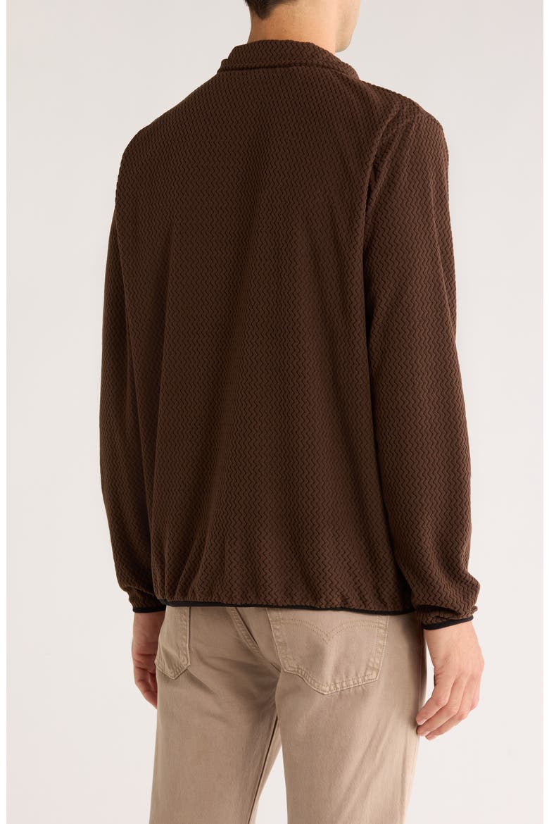 Vault Chevron Knit 1/4 Zip Pullover, Alternate, color, DARK BROWN
