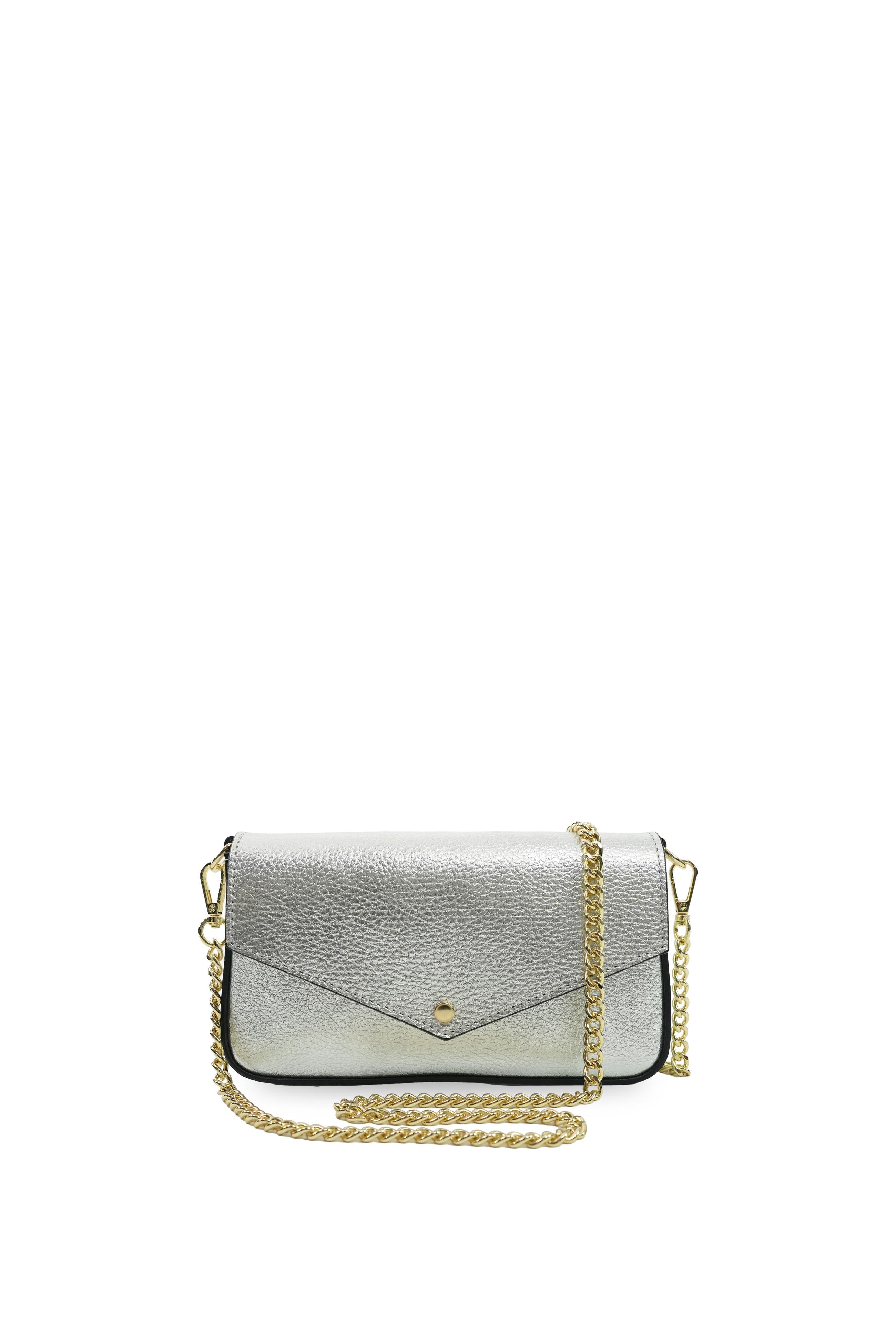 The Munro Leather Shoulder Bag, Alternate, color, Silver