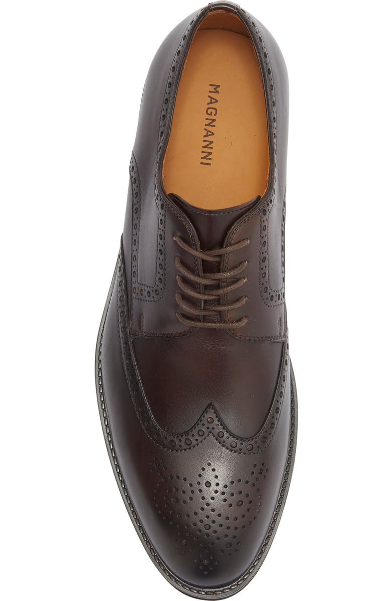 Magnanni Eddison Wingtip Derby, Alternate, color, Brown