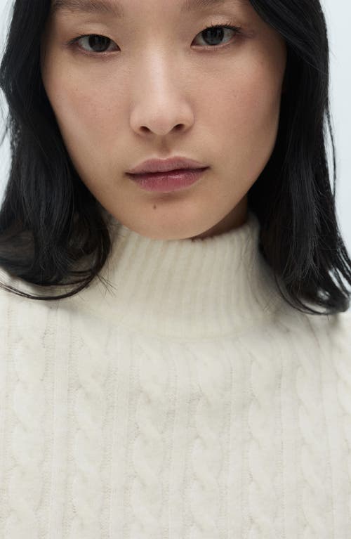 Mango Seedsper Cable Stitch Sweater In Ecru