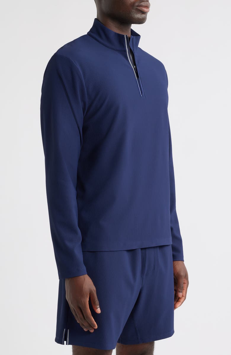 johnnie-O Hoppin Rib Quarter Zip, Alternate, color, Navy