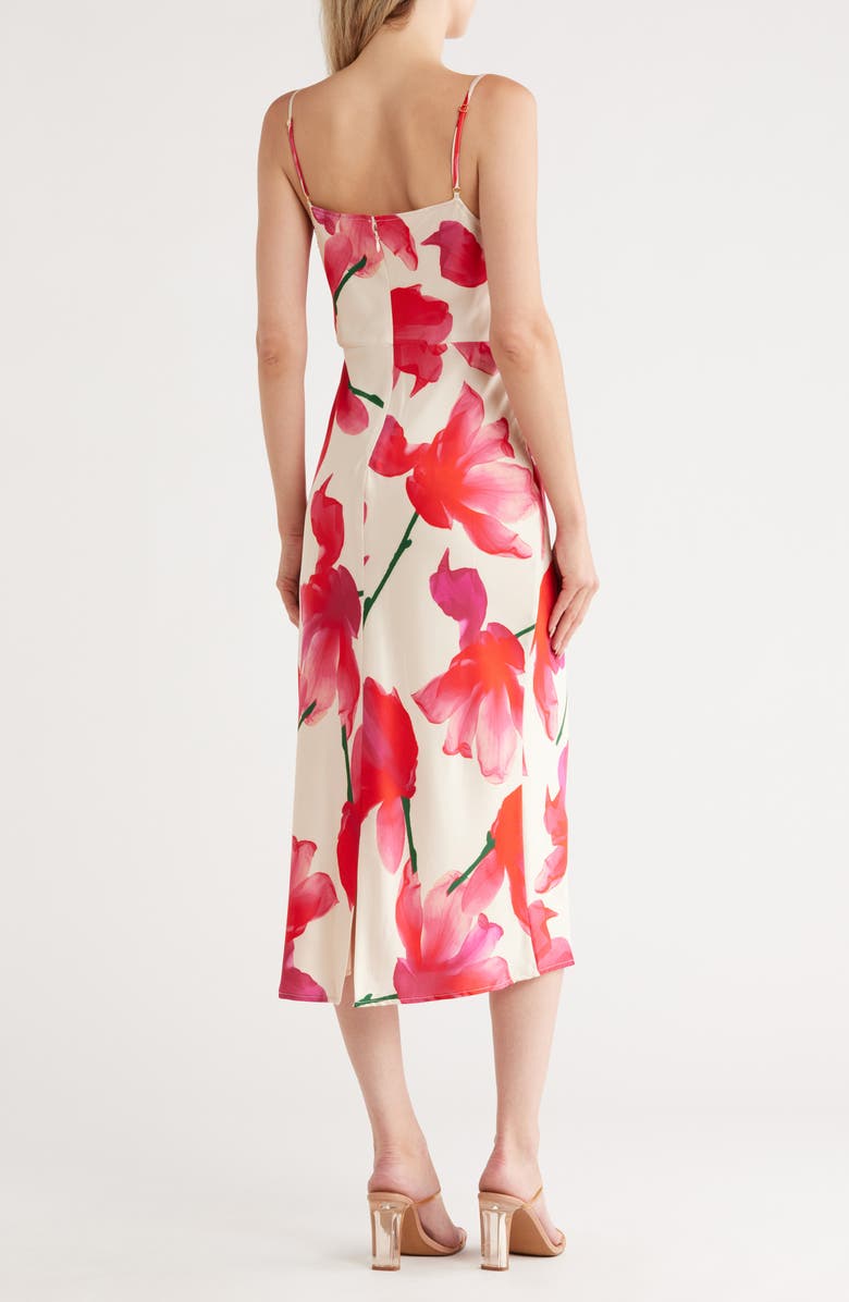 Hutch Cowl Neck Dress, Alternate, color, Ivory/ Red