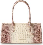 Brahmin Sophia Croc Embossed Leather Satchel