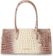 Brahmin Sophia Croc Embossed Leather Satchel