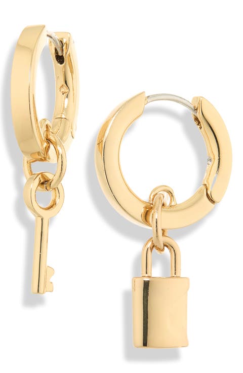 Asymmetrical Drop Huggie Hoop Earrings