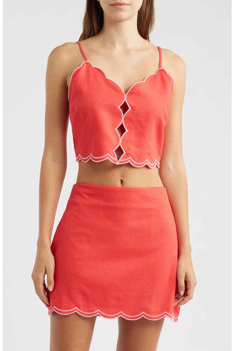 Muro Scallop Top, Main, color, CORAL