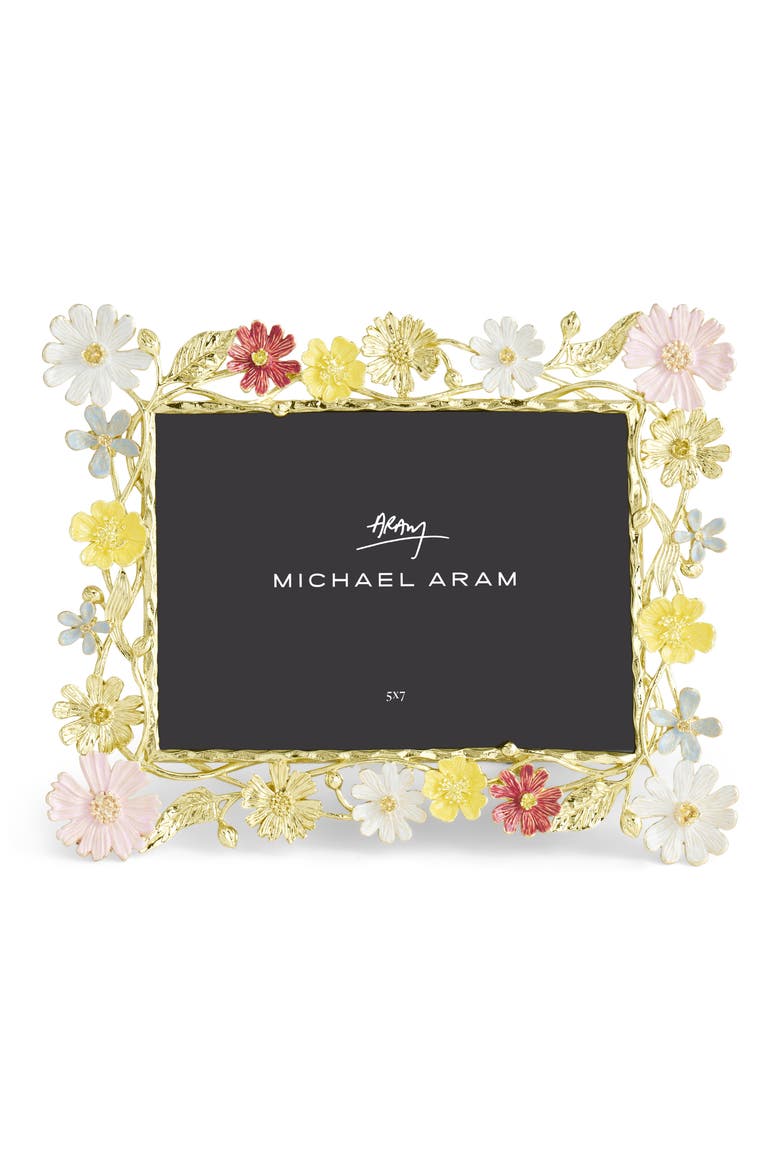 Wildflowers 5 x 7-Inch Picture Frame, Main, color, GOLD MULTI