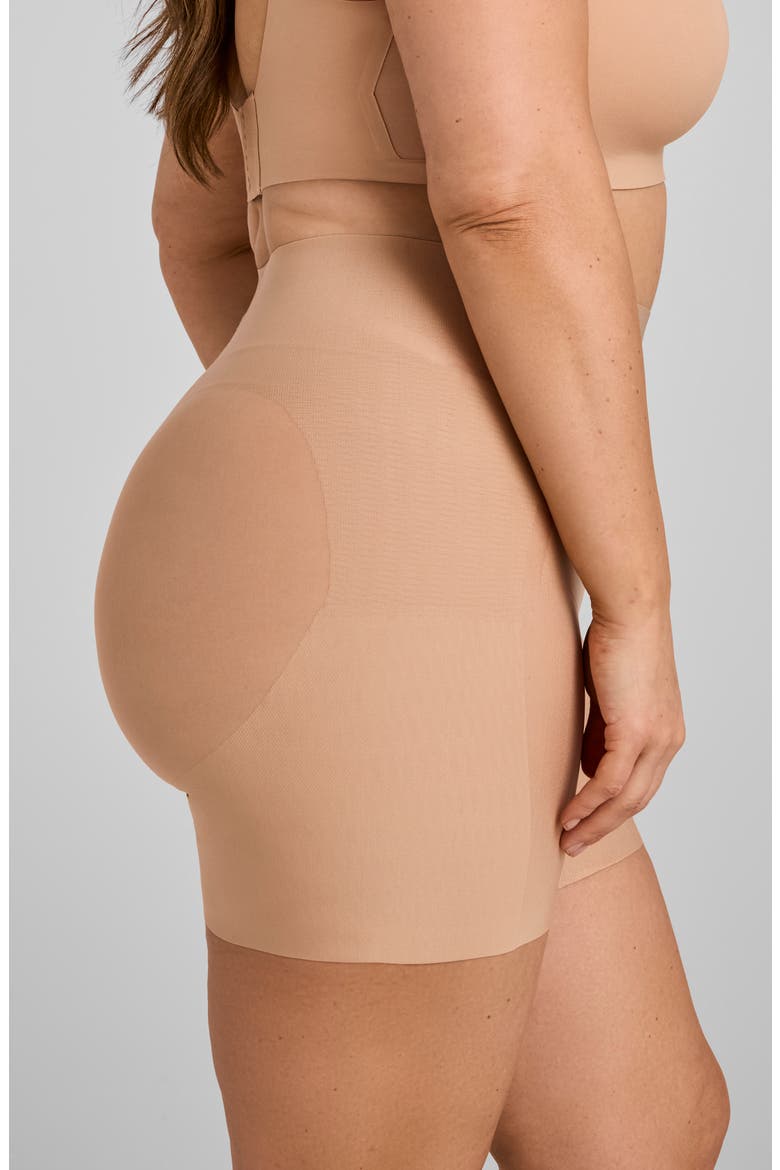Meshsculpt Mid Rise Shaper Shorts, Alternate, color, SAND