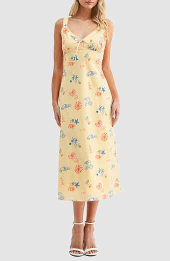 Lush Lace Inset Midi Dress
