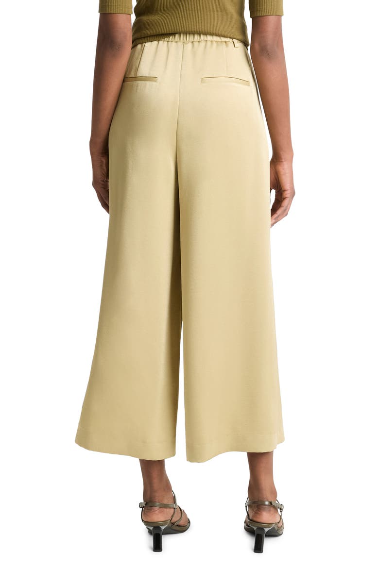 Mid Rise Satin Culottes, Alternate, color, PALE CLIFF