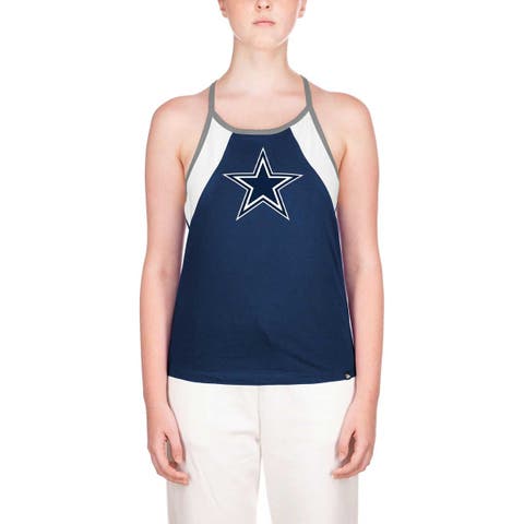 Women's New Era Navy Dallas Cowboys Ribbed Racerback Tank Top