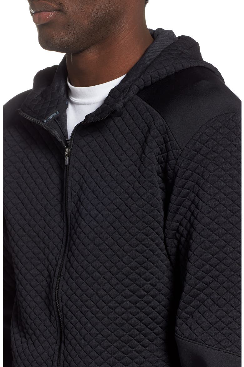 Heat Loft Zip Hoodie, Alternate, color, BLACK