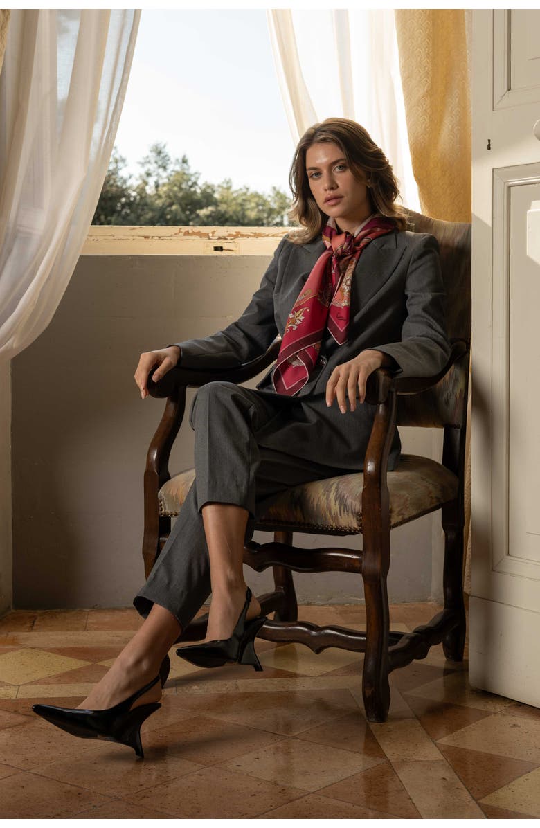 Elizabetta Carozza- Silk Foulard for Women, Alternate, color, Rose Red