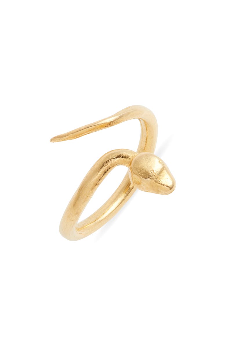 VIDAKUSH Thin Snake Knuckle Ring, Main, color, Gold
