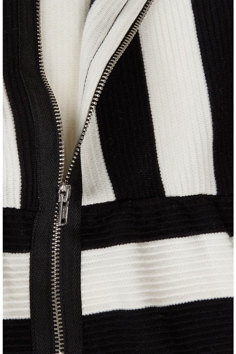 Textured Stripe Dress, Alternate, color, BLACK/ WHITE