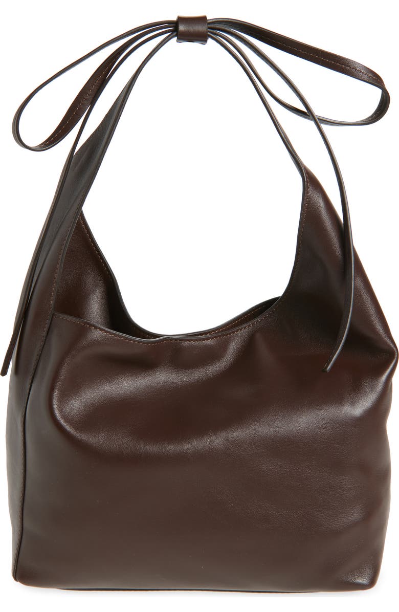 Reformation Small Vittoria Leather Tote, Alternate, color, Tobacco Leather