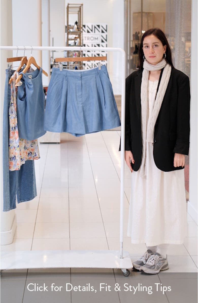 Cruz Pleated Linen Shorts