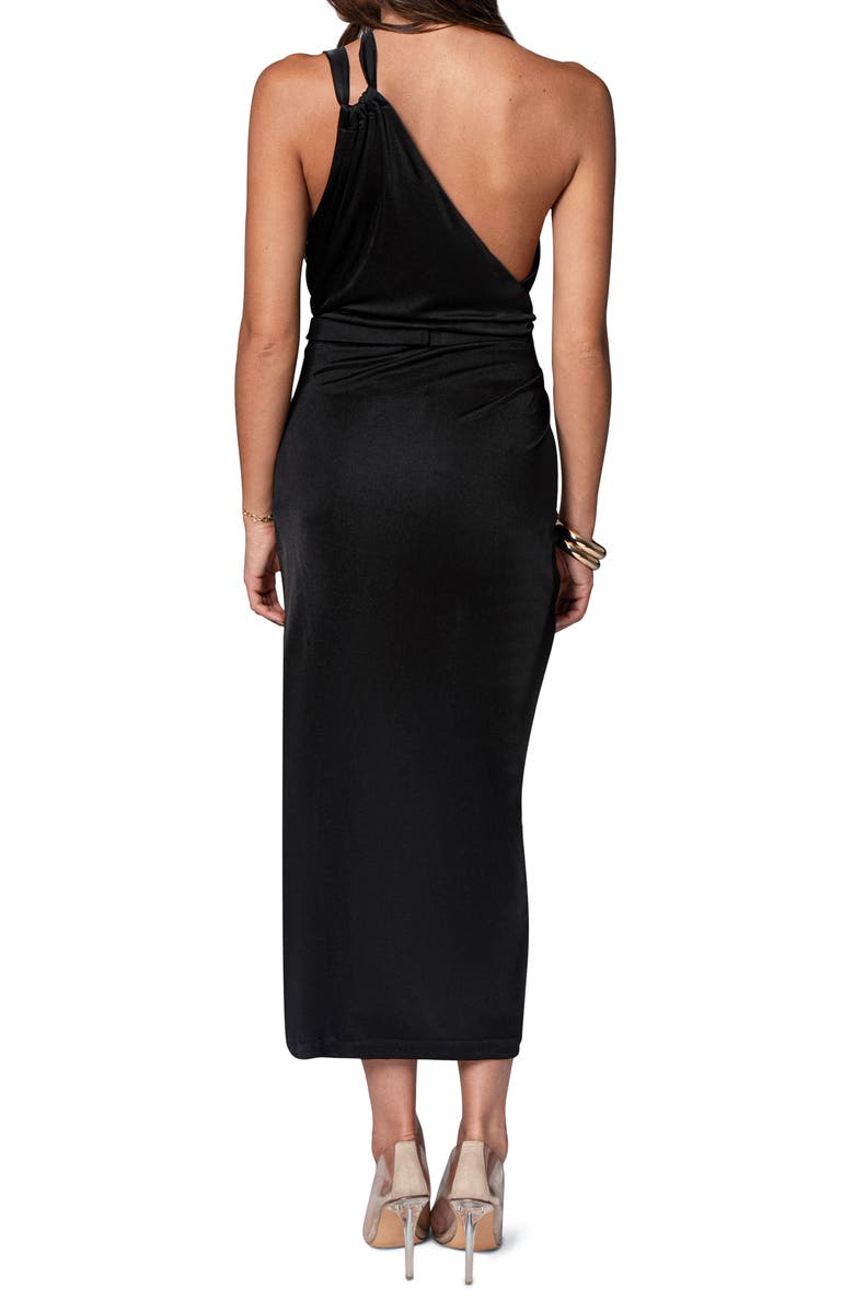 JLUXLABEL Anniversary Belted Cocktail Dress, Alternate, color, Black