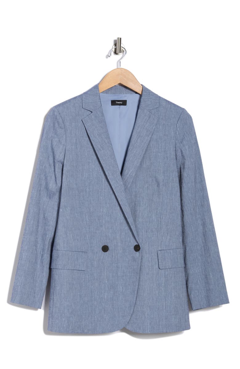 Theory Relaxed Fit Jacket, Main, color, Blue Melange