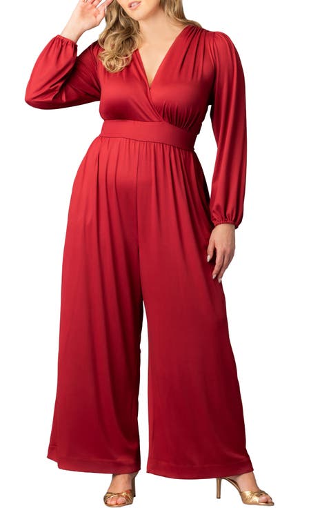 Brigitte Long Sleeve Jumpsuit (Plus)