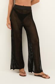 ViX Paula Hermanny Valerie Open Stitch Wide Leg Pants