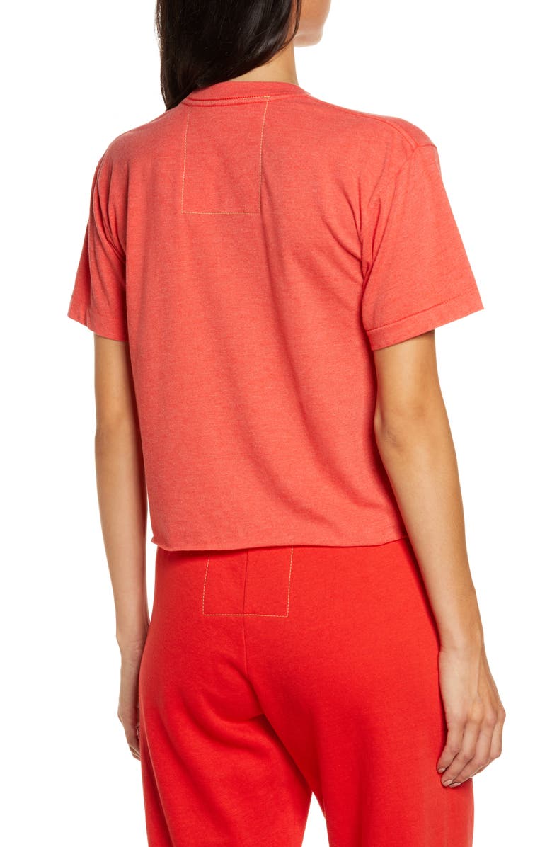 Aviator Nation Heart Embroidered T-Shirt, Alternate, color, Red