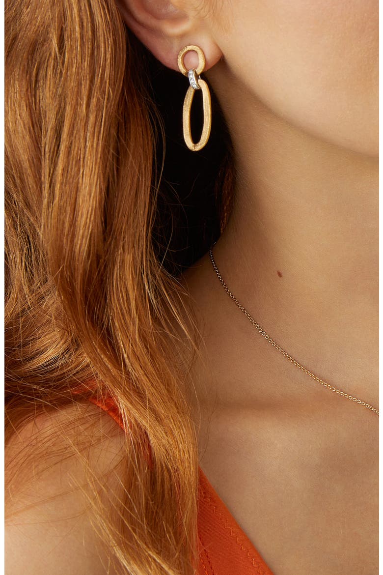 Jaipur Diamond Link Earrings, Alternate, color, YELLOW/ WHITE GOLD