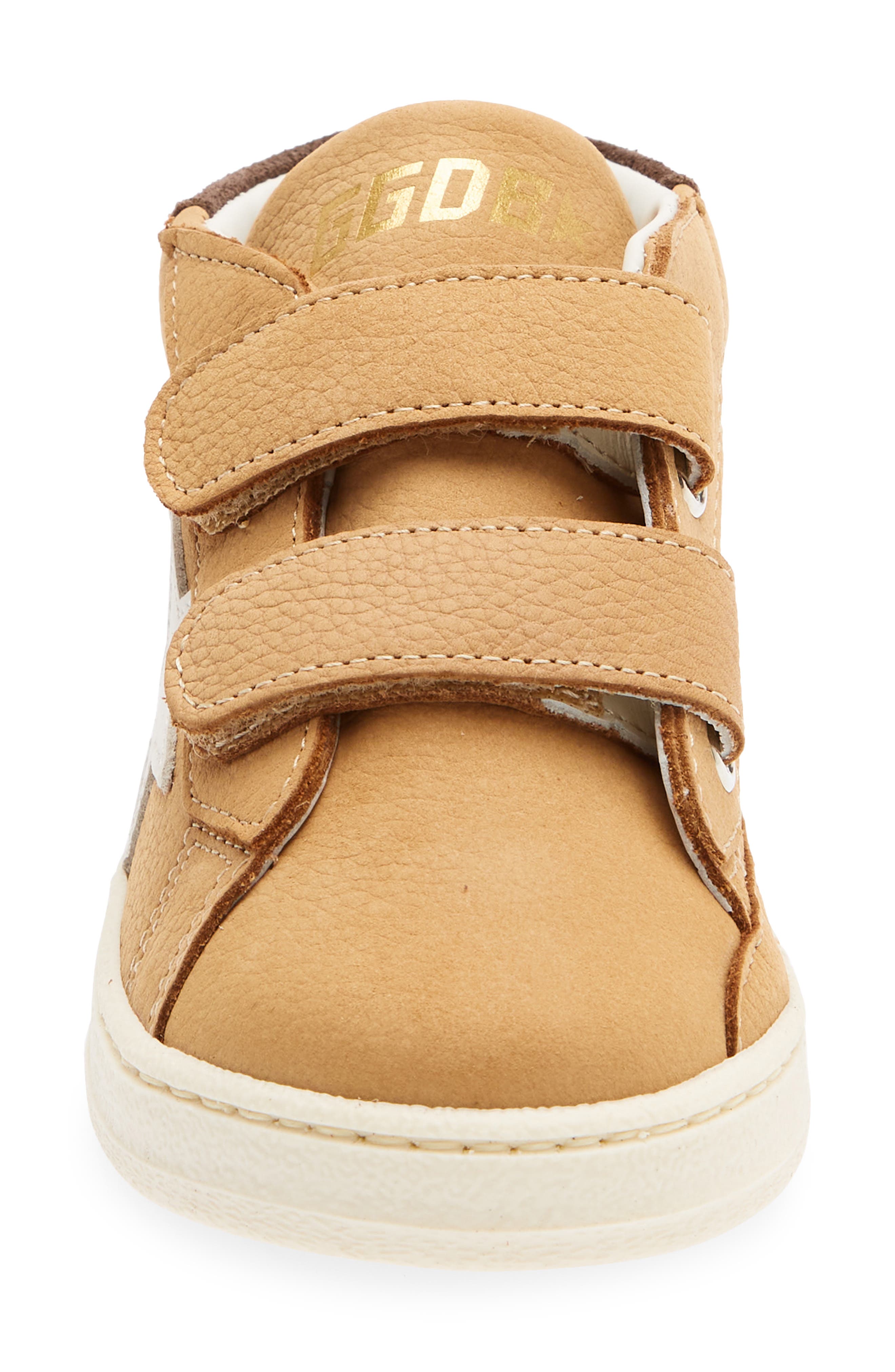 Kids' June Leather Star Sneaker, Alternate, color, SAND/ WHITE/ BROWN