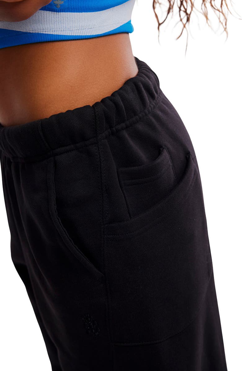 Free People Top Score Cotton Pants, Alternate, color, Black