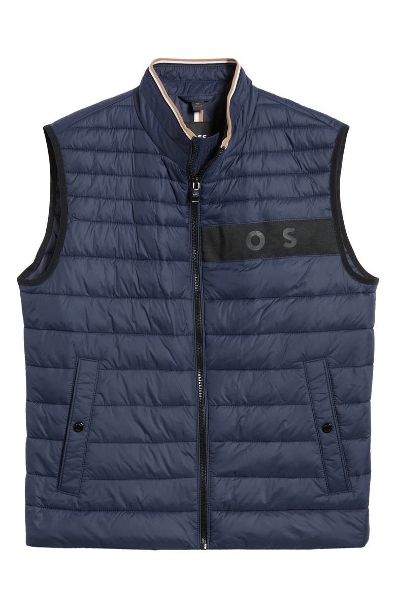 HUGO Darolan Water Repellent Quilted Vest, Alternate, color, Dk Bu