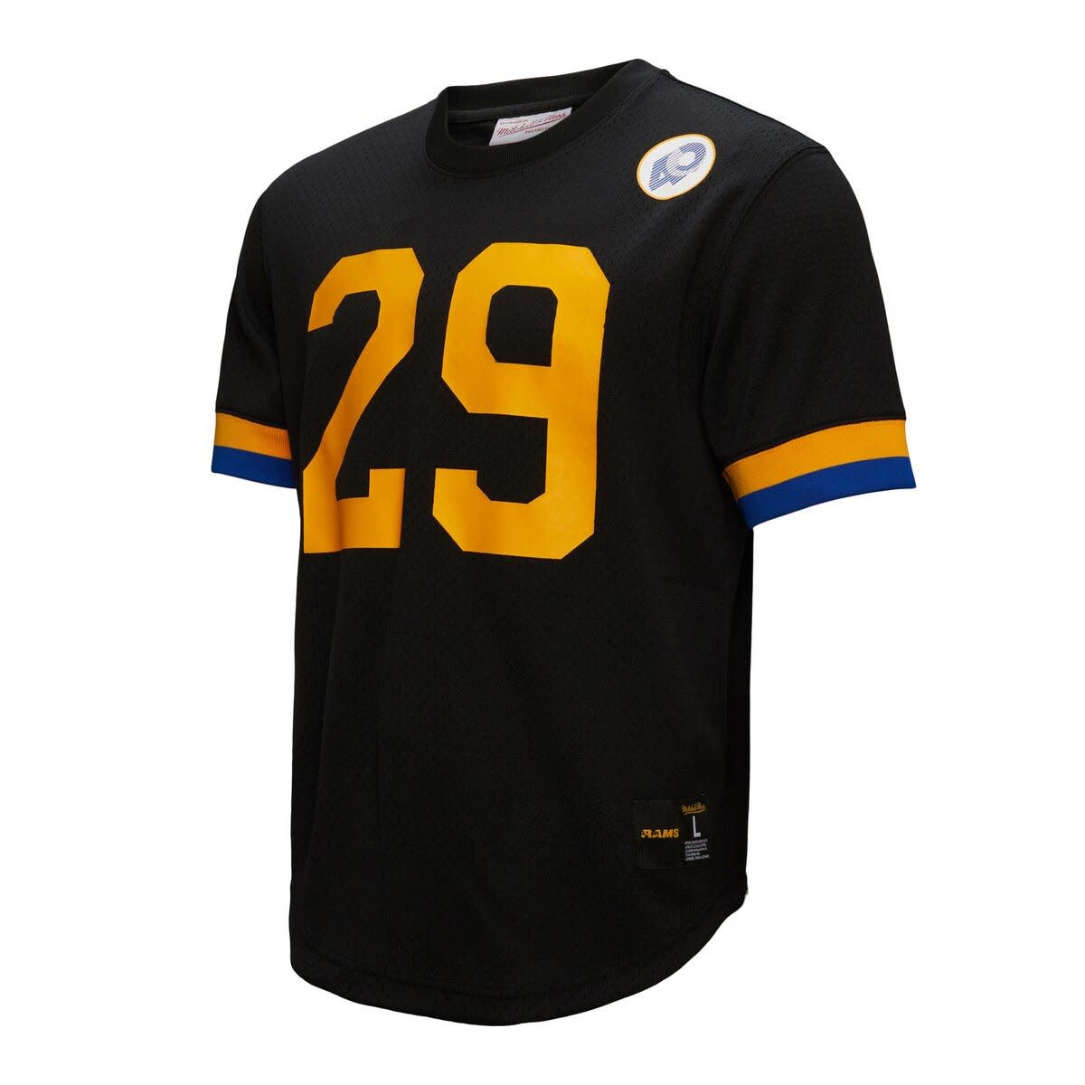 Men's Mitchell & Ness Eric Dickerson Black Los Angeles Rams Retired Player Name & Number Mesh Top - image 2