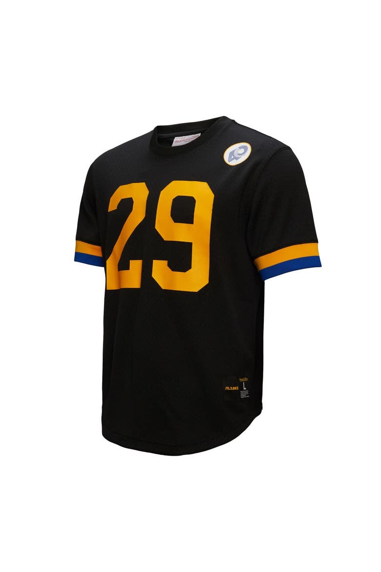 Men's Mitchell & Ness Eric Dickerson Black Los Angeles Rams Retired Player Name & Number Mesh Top, Alternate, color, Black