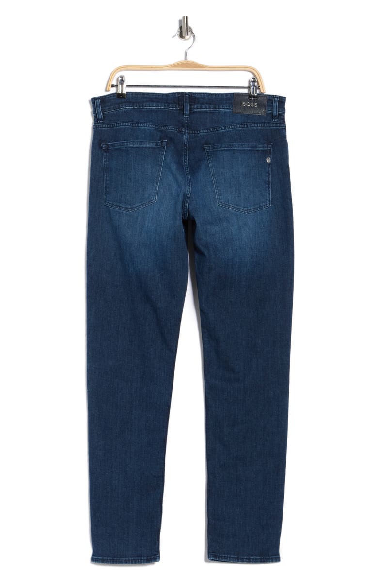 BOSS Maine Regular Fit Straight Jeans, Alternate, color, Navy