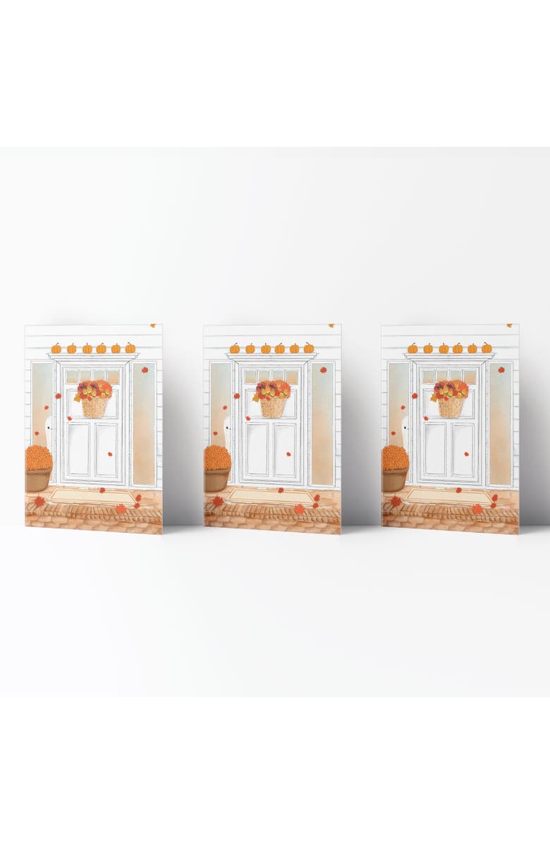 Ramus & Co Ghost Front Door Fall/Autumn Greeting Card Pack Sets, Main, color, Multi-Pack