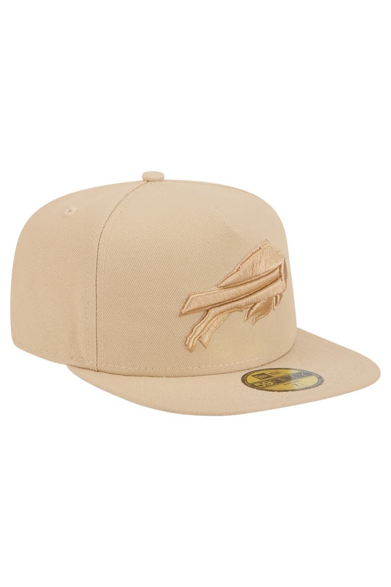 Men's New Era  Light Beige Buffalo Bills Color Pack A-Frame 59FIFTY Fitted Hat, Alternate, color, Light Beige
