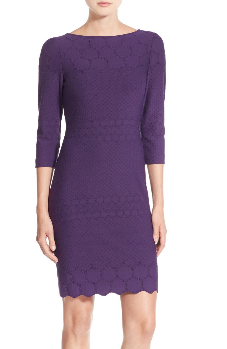 Julia Jordan Eyelet Sheath Dress, Main, color, 