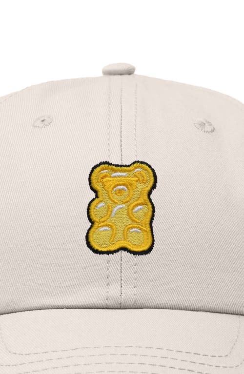 Dalix Yellow Gummy Embroidered Dad Cap In Beige