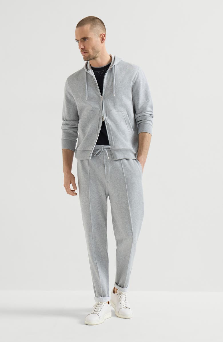 Brunello Cucinelli T-shirt with faux-layering, Alternate, color, Black